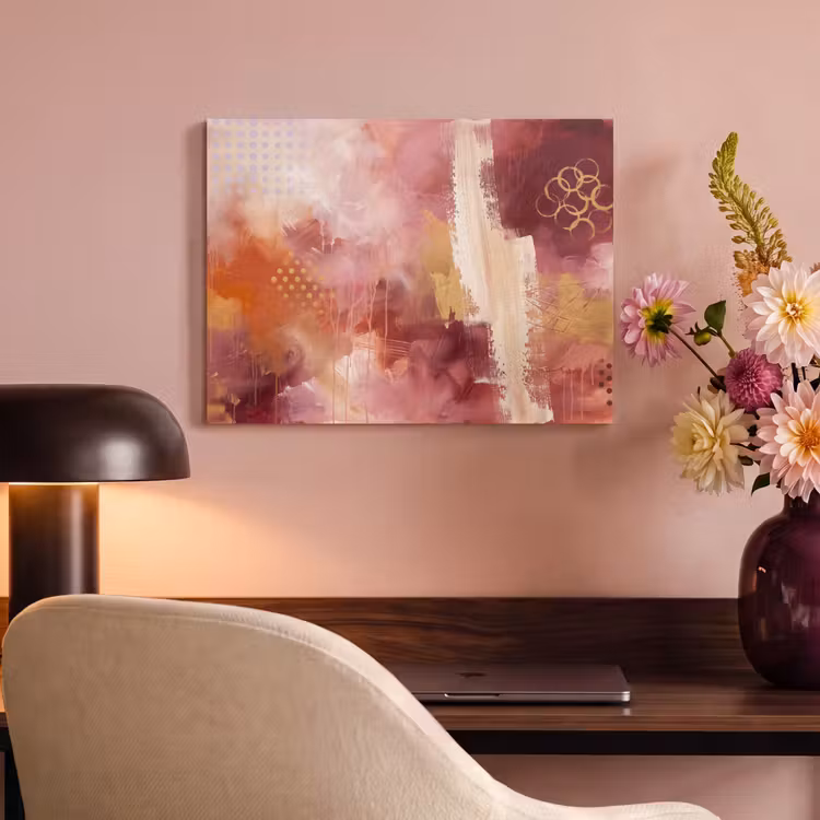 Abstract - Rood - Goud - Modern - Kunst PET vilt klein -sfeer3