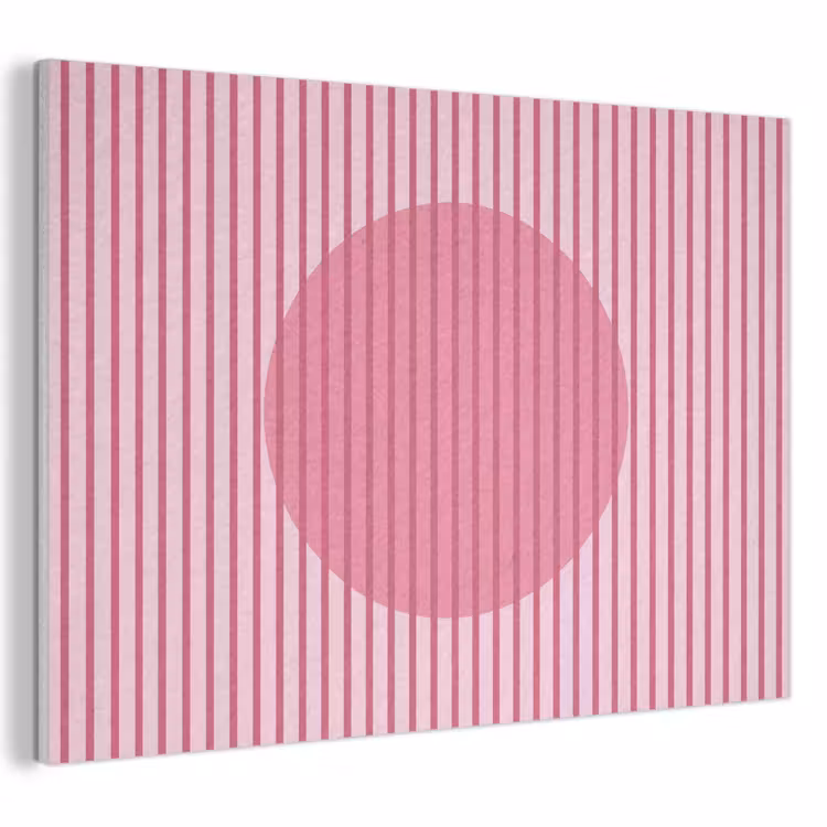 Abstract - Strepen - Ovaal - Roze - Modern PET vilt klein -3d