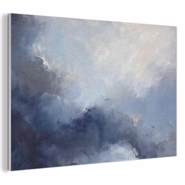 Abstract - Wolken - Modern - Blauw - Kunst PET vilt klein -3d