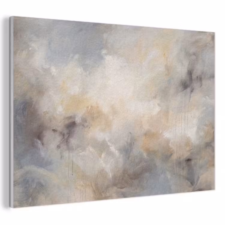 Abstract - Wolken - Sfeervol - Beige - Grijs PET vilt klein -3d