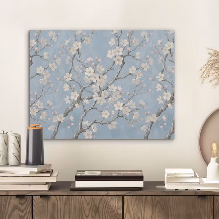 Takken - Kersenbloesem - Blauw PET vilt klein -sfeer1