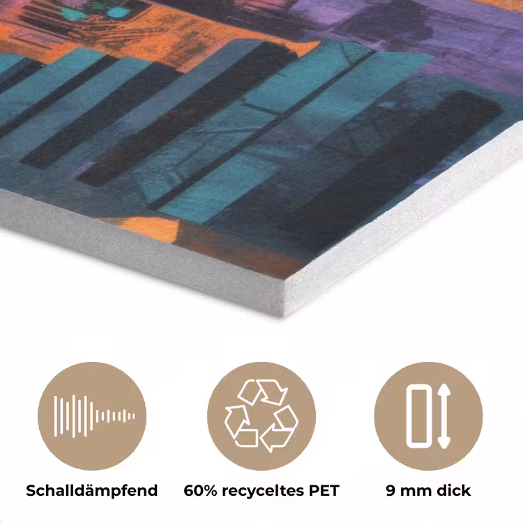 Abstract - Figuren - Kleurrijk PET vilt klein -closeup_DE