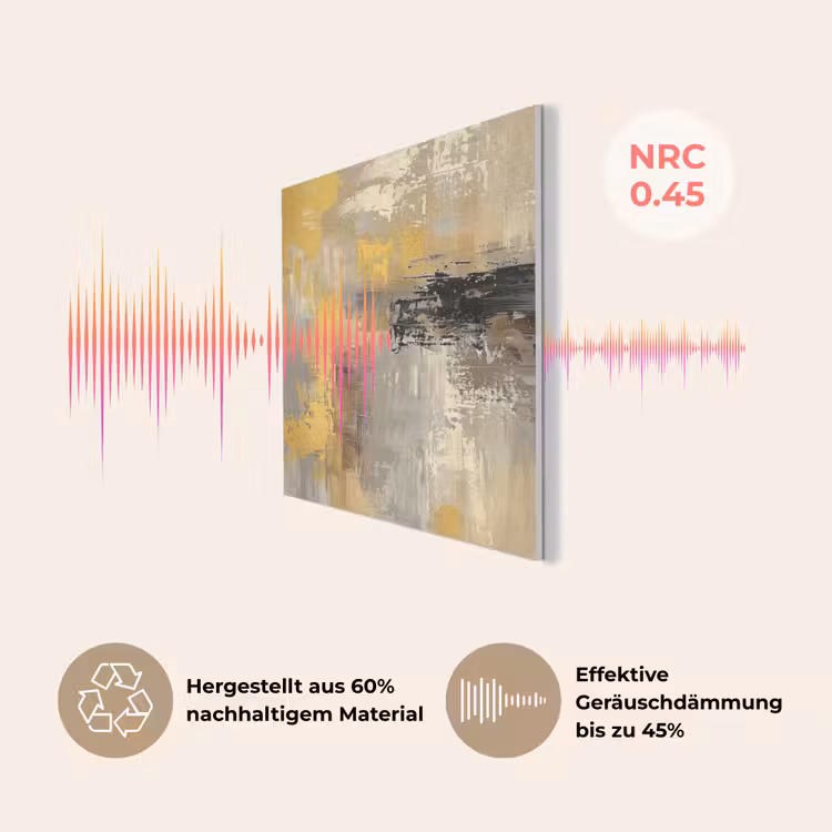 Abstract - Geel - Modern - Beige PET vilt klein -USP_DE