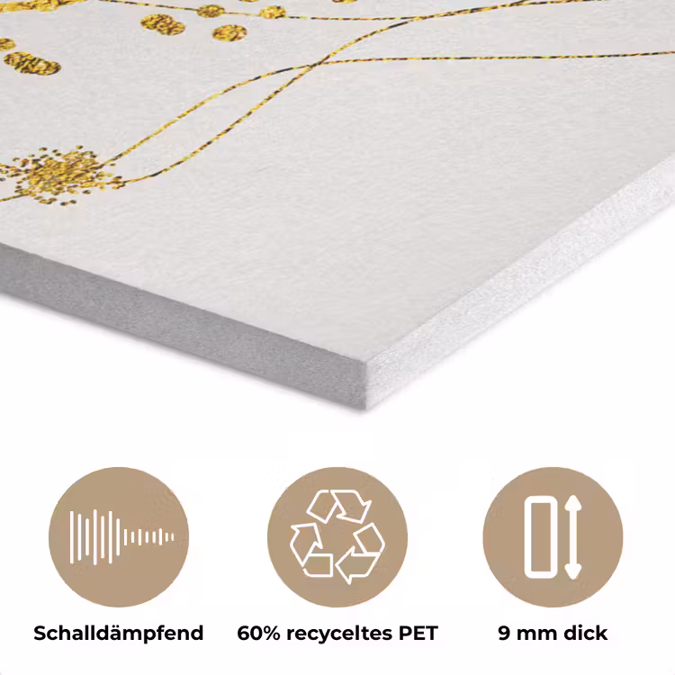 Abstract - Goud - Natuur - Kunst PET vilt klein -closeup_DE