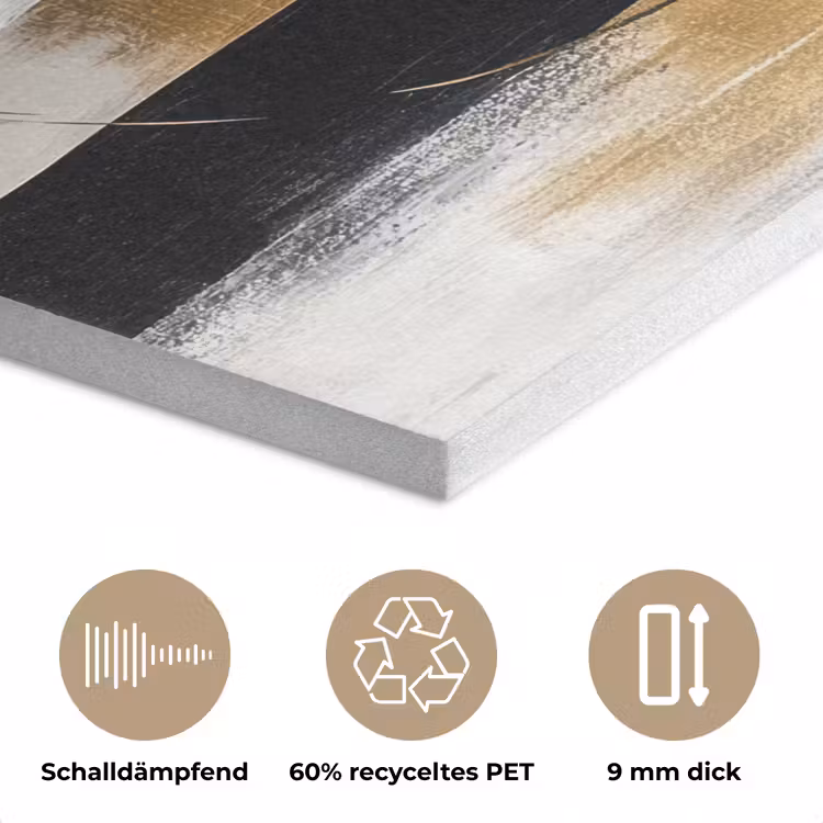 Abstract - Goud - Zilver - Vormen - Aesthetic PET vilt klein -closeup_DE