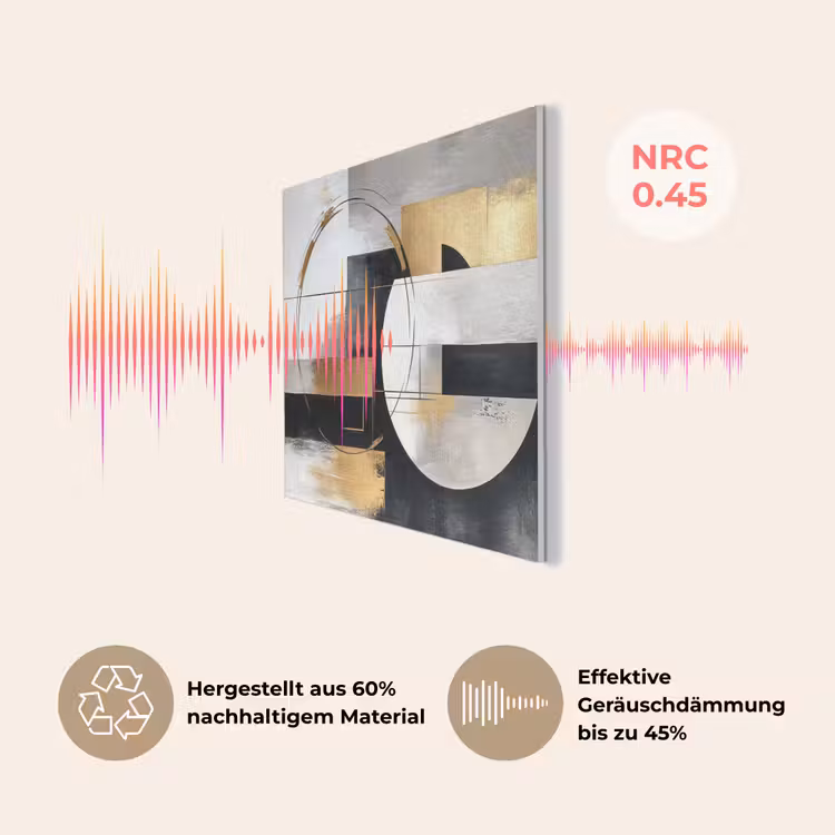 Abstract - Goud - Zilver - Vormen - Aesthetic PET vilt klein -USP_DE