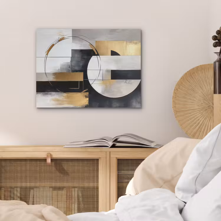 Abstract - Goud - Zilver - Vormen - Aesthetic PET vilt klein -sfeer3
