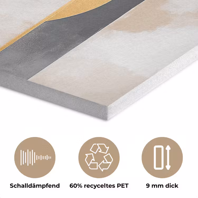 Abstract - Goud - Zilver - Vormen - Aesthetic - Modern PET vilt klein -closeup_DE