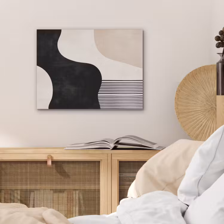 Abstract - Japandi - Beige - Modern PET vilt klein -sfeer3