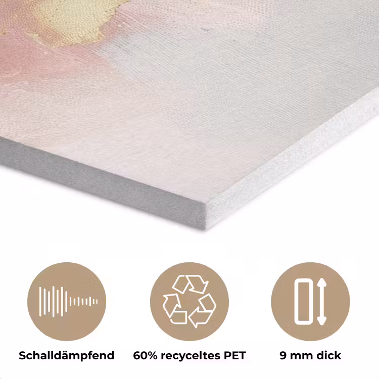 Abstract - Pastel kleuren - Goud - Modern - Aesthetic PET vilt klein -closeup_DE