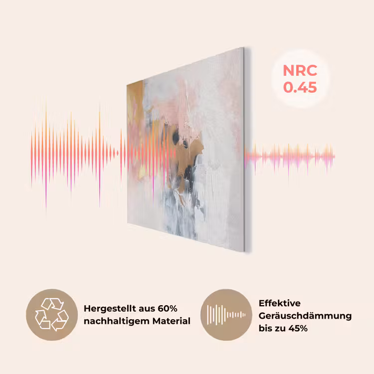 Abstract - Pastel kleuren - Goud - Modern - Aesthetic PET vilt klein -USP_DE