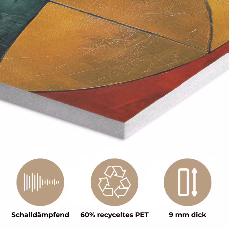 Abstract - Kerst - Goud - Rood - Groen PET vilt klein -closeup_DE