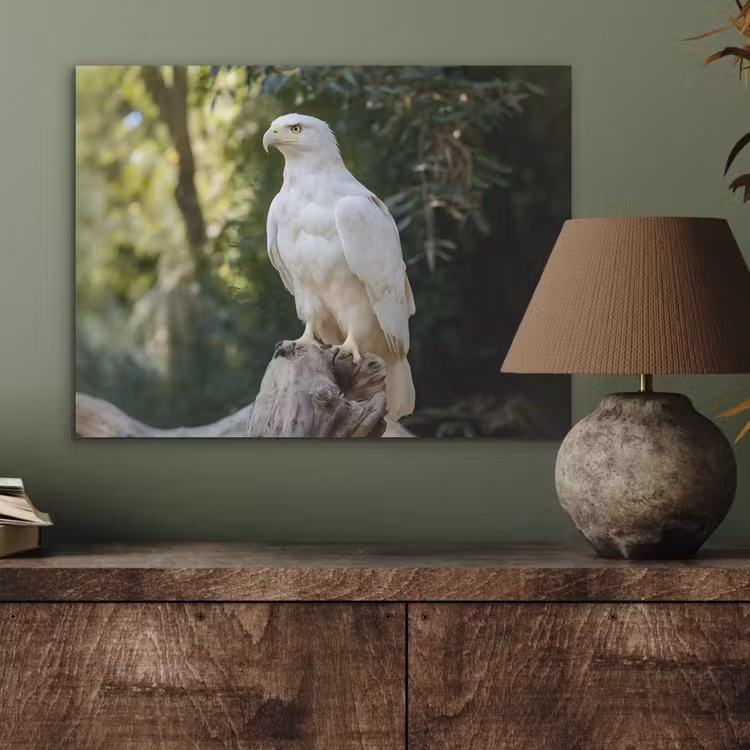 Arend - Hout - Wit - Planten PET vilt klein -sfeer2
