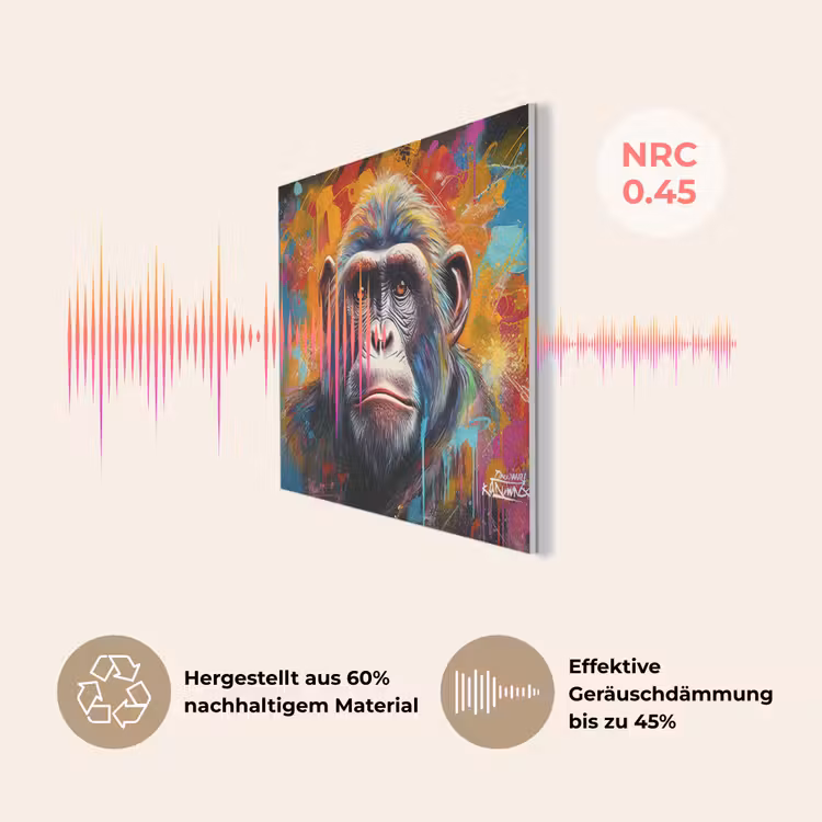 Aap - Gorilla - Graffiti - Dieren - Kleuren PET vilt klein -USP_DE