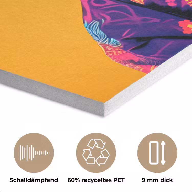 Aap - Kimono - Bloemen - Hoofdtooi PET vilt klein -closeup_DE
