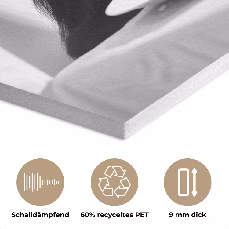 Aap - Spaghetti - Zonnebril - Zwart wit - Cool - Dier PET vilt klein -closeup_DE