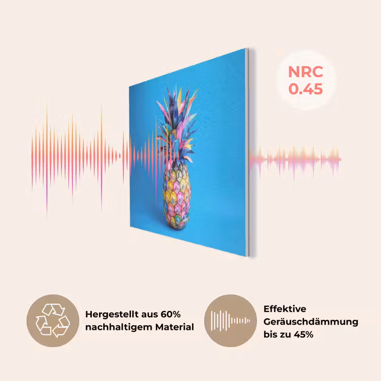 Ananas - Blauw - Tropisch - Vrolijk PET vilt klein -USP_DE