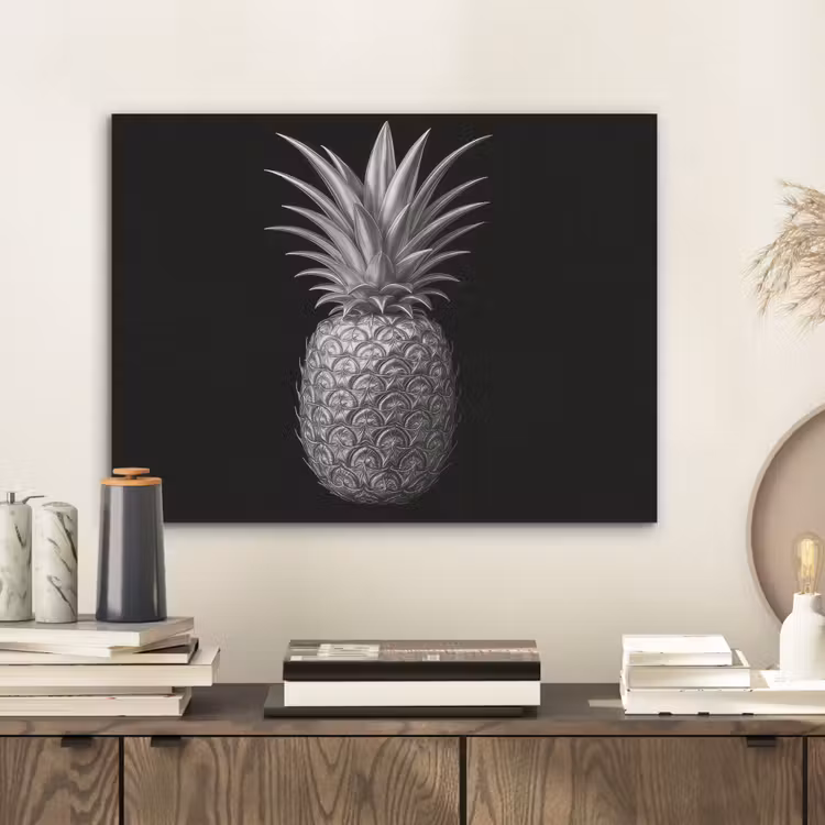 Ananas - Gedetailleerd - Bladeren PET vilt klein -sfeer1