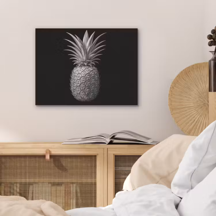 Ananas - Gedetailleerd - Bladeren PET vilt klein -sfeer3