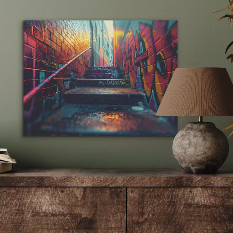 Architectuur - Neon - Trap - Graffiti PET vilt klein -sfeer2