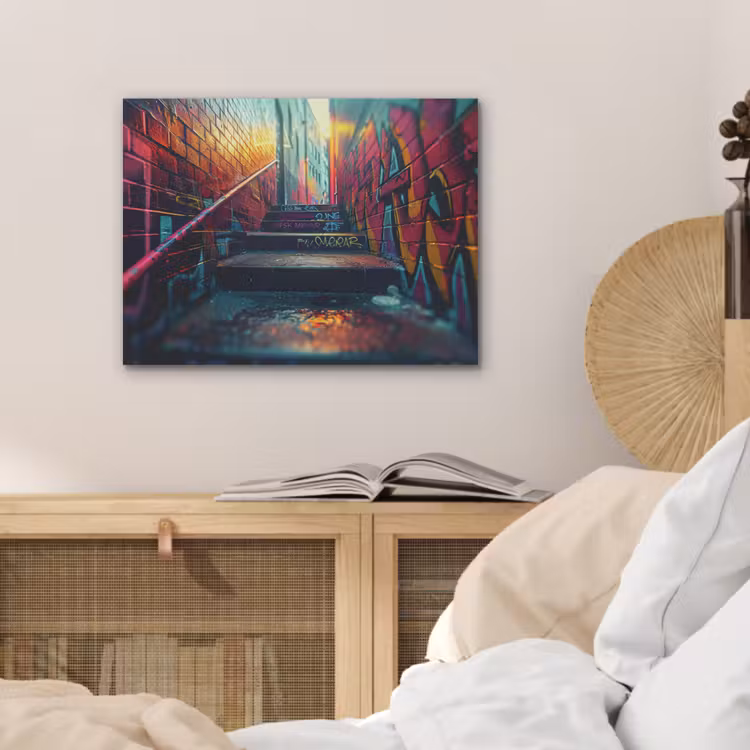 Architectuur - Neon - Trap - Graffiti PET vilt klein -sfeer3