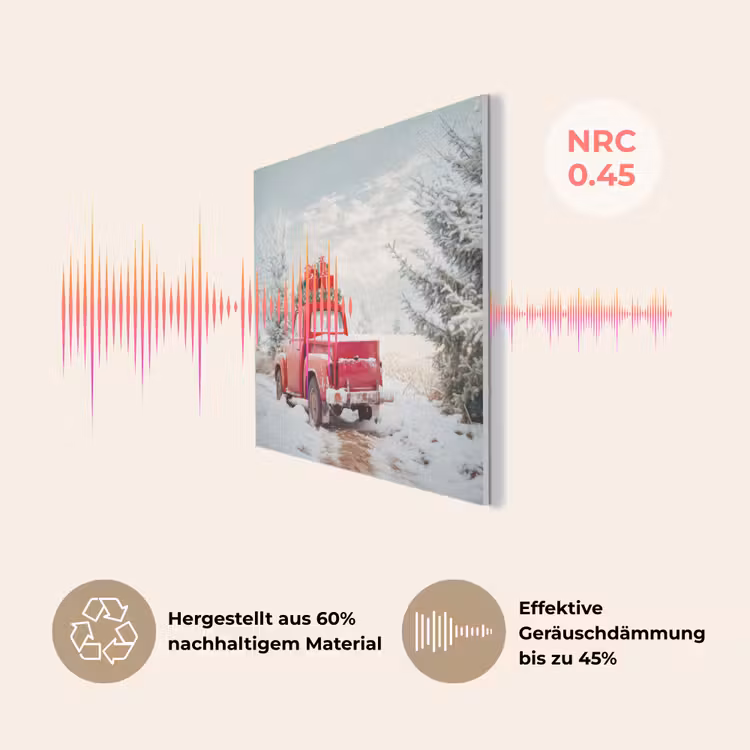 Auto - Rood - Cadeaus - Winter - Sneeuw - Kerst PET vilt klein -USP_DE