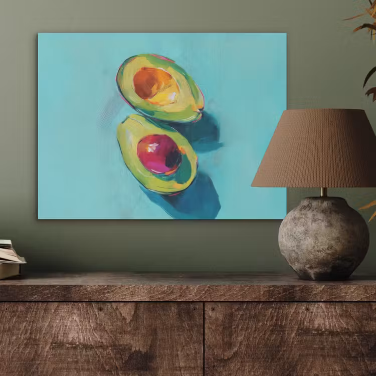 Avocado - Groen - Pit - Schaduw PET vilt klein -sfeer2