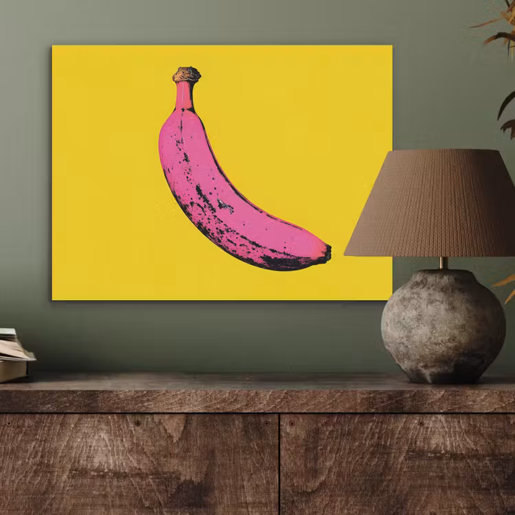 Banaan - Grafisch - Geel PET vilt klein -sfeer2