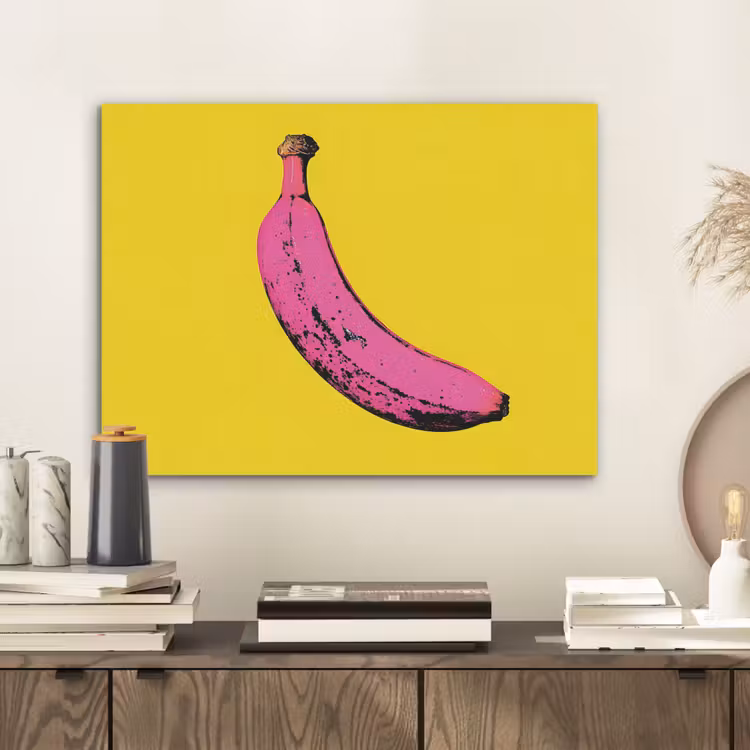 Banaan - Grafisch - Geel PET vilt klein -sfeer1