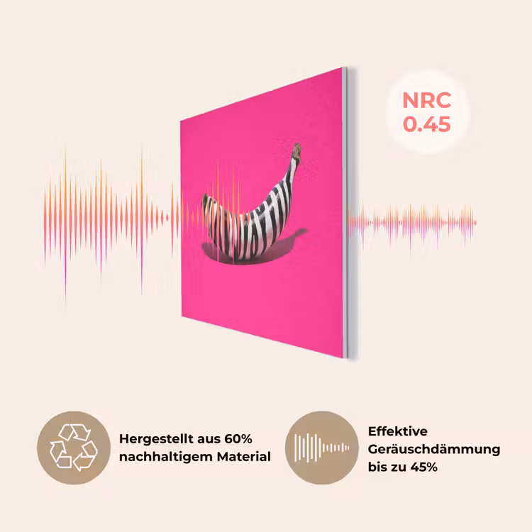 Banaan - Zebraprint - Roze PET vilt klein -USP_DE