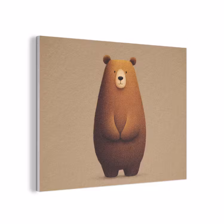 Beer - Minimalistisch - Bruin PET vilt klein -3d