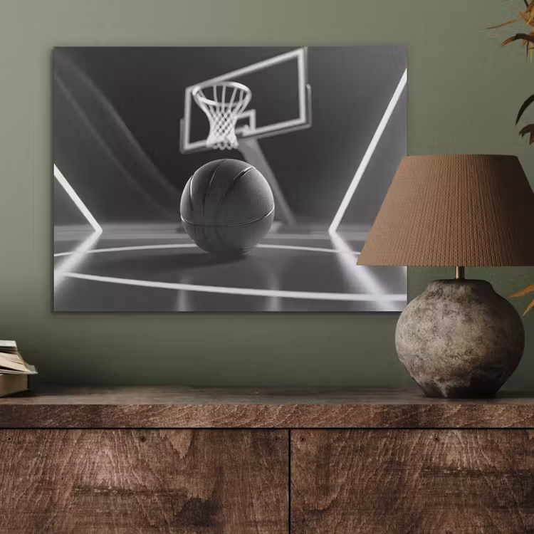 Basketbal - Basketbalveld - Lichtlijnen PET vilt klein -sfeer2