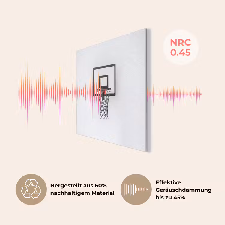 Basketbalbord - Minimalistisch - Zwart PET vilt klein -USP_DE