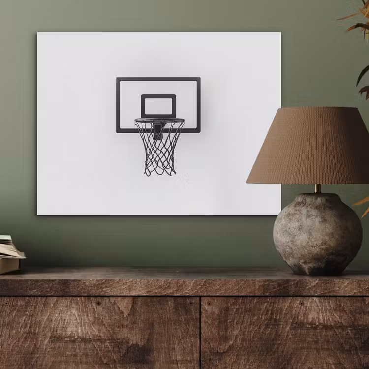 Basketbalbord - Minimalistisch - Zwart PET vilt klein -sfeer2