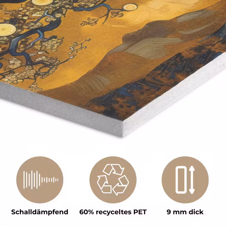 Boom - Levensboom - Abstract - Goud PET vilt klein -closeup_DE