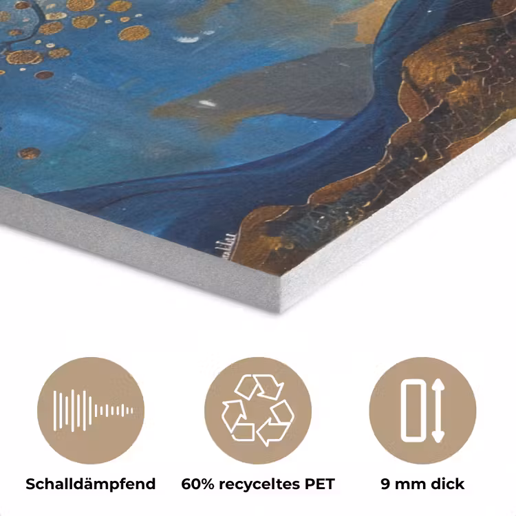Boom - Levensboom - Blauw - Goud PET vilt klein -closeup_DE