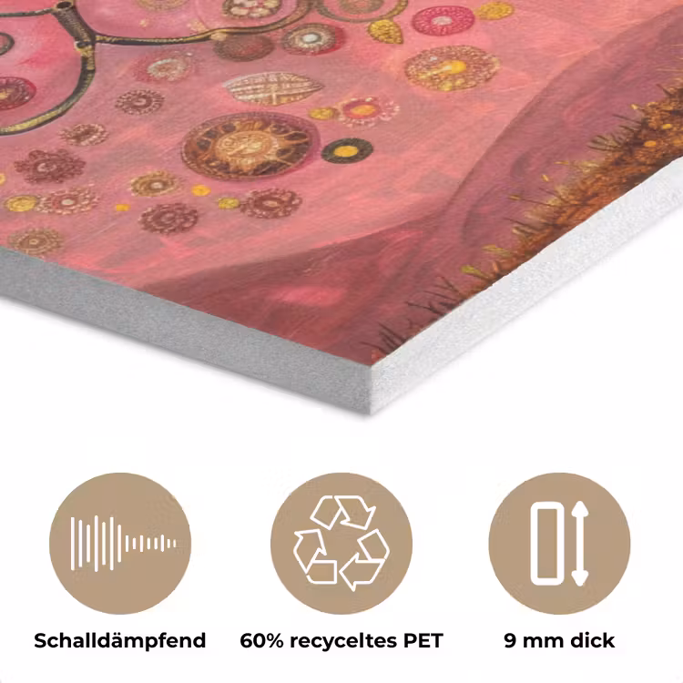 Boom - Levensboom - Roze - Goud PET vilt klein -closeup_DE