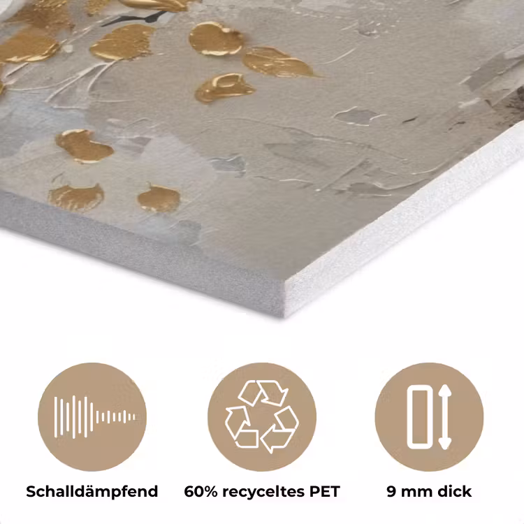 Boom - Beige - Grijs - Goud - Abstract PET vilt klein -closeup_DE