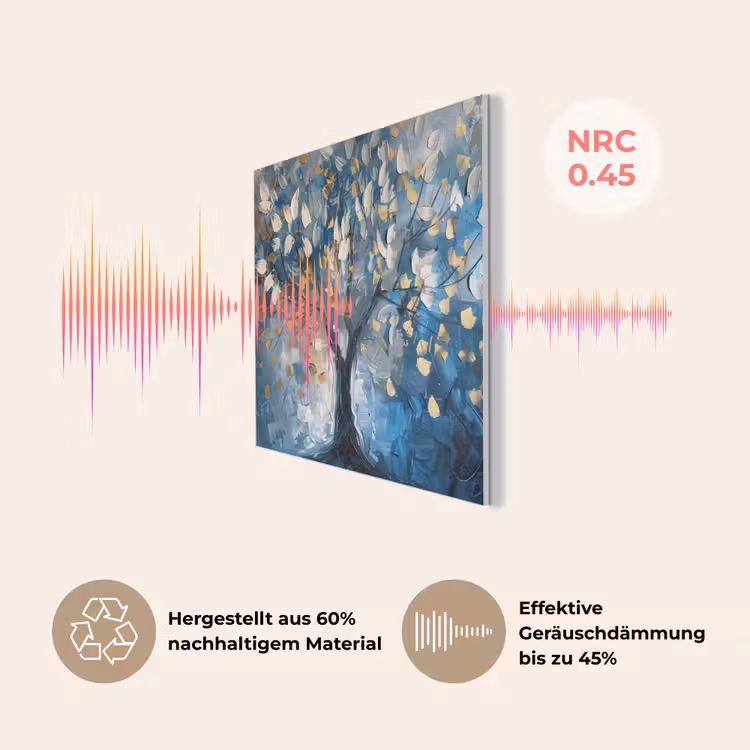 Boom - Blauw - Goud - Abstract PET vilt klein -USP_DE