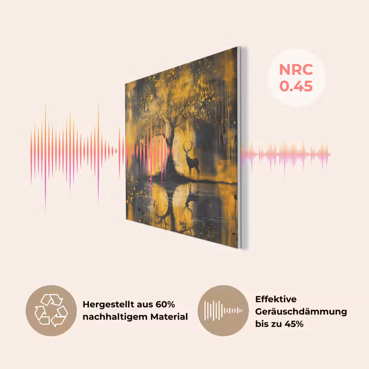 Boom - Verflook - Hert - Natuur - Goud PET vilt klein -USP_DE