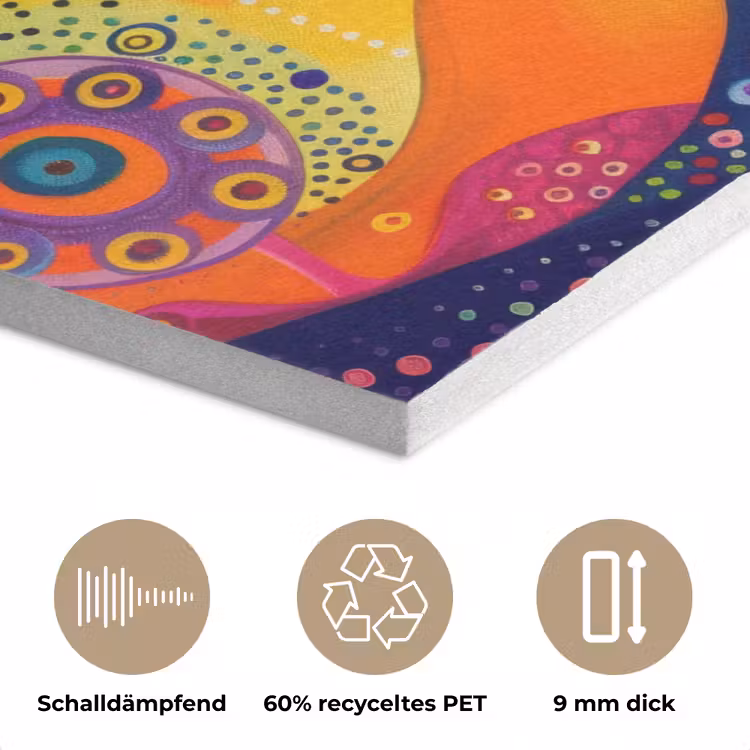 Boom - Levensboom - Abstract - Kleurrijk PET vilt klein -closeup_DE