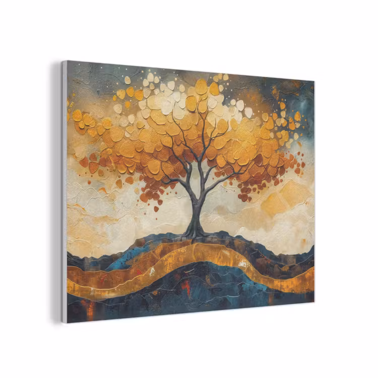 Boom - Natuur - Goud - Modern PET vilt klein -3d