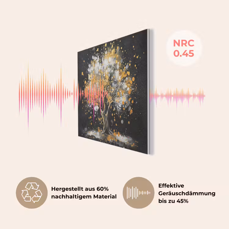 Boom - Zwart - Goud - Wit - Modern PET vilt klein -USP_DE