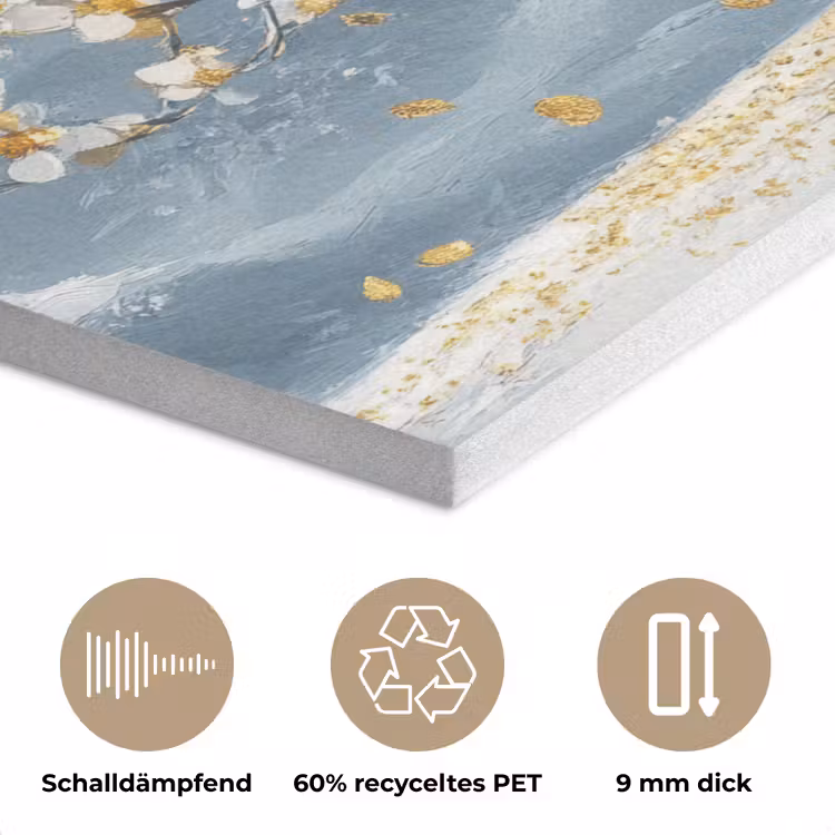 Boom - Winter - Levensboom - Modern - Goud PET vilt klein -closeup_DE