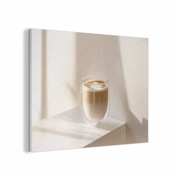 Mok - Latte - Minimalistisch - Schaduw PET vilt klein -3d