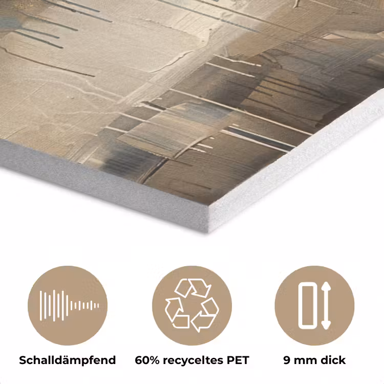 Beige - Abstract - Boom - Goud PET vilt klein -closeup_DE