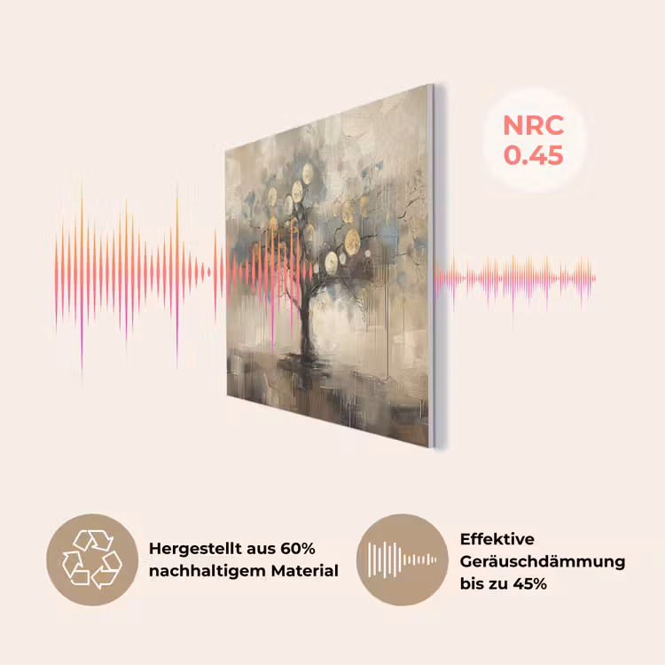 Beige - Abstract - Boom - Goud PET vilt klein -USP_DE