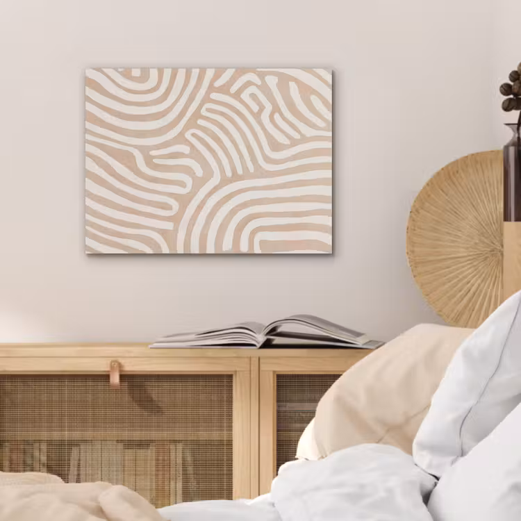 Beige - Aardspatroon PET vilt klein -sfeer3