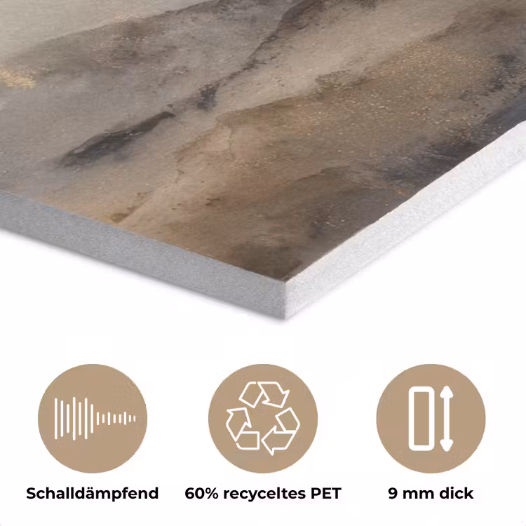 Berglandschap - Mist - Penseelstreken PET vilt klein -closeup_DE