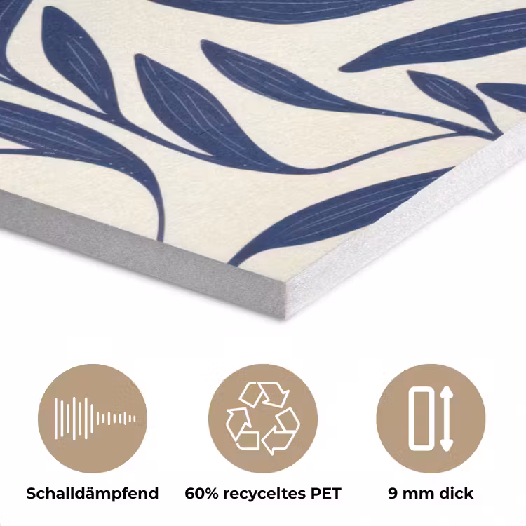Bladeren - Klimop - Donkerblauw PET vilt klein -closeup_DE